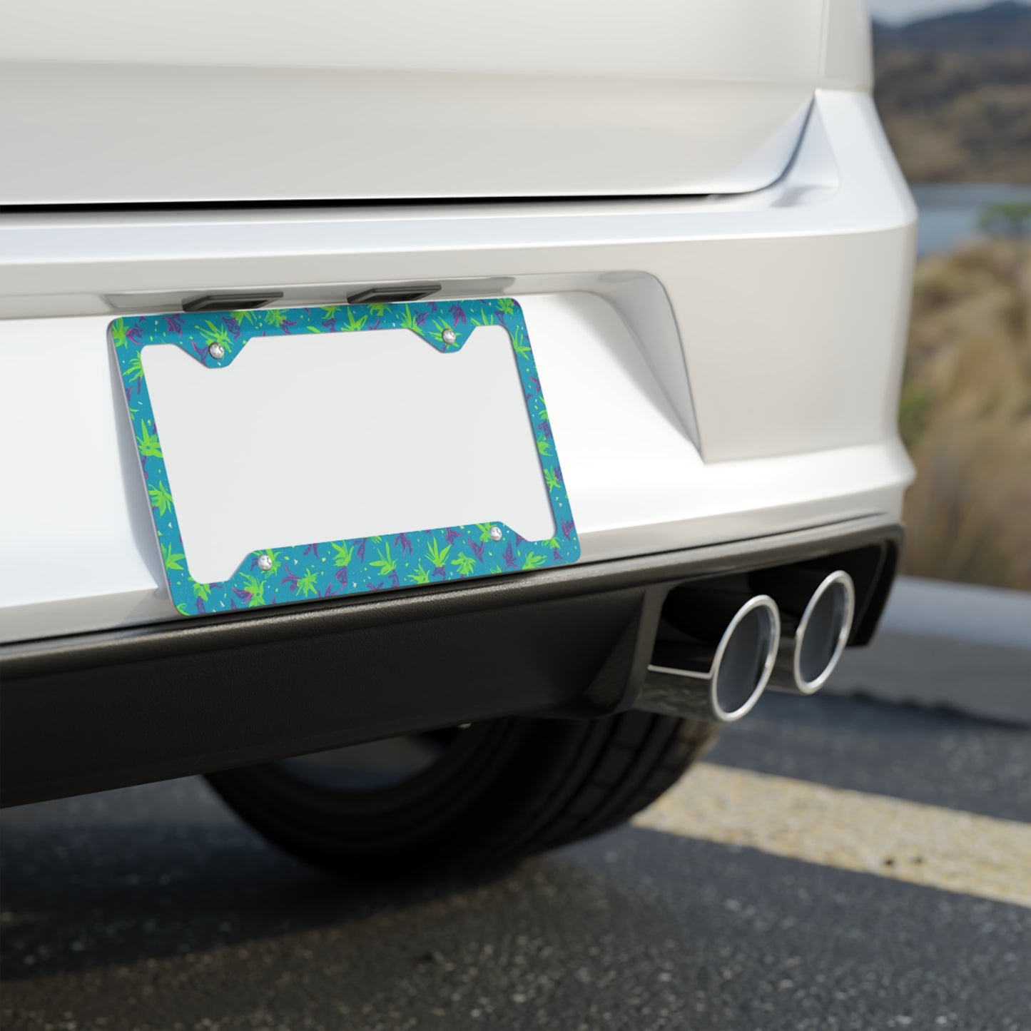 ✨🚗 The Enchanted Drive: Glossed Glory License Plate Frame – Luxury Custom Metal Accent 💎🌙