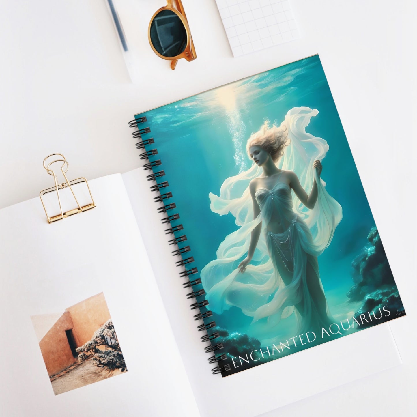 ⚡🌌 Enchanted Aquarius Zodiac Journal – A Visionary Spiral Notebook for Cosmic Dreamers & Innovators ♒📖