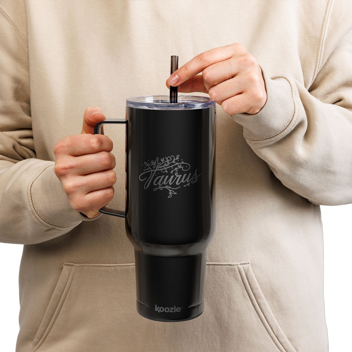 Cosmic Taurus Signatures ✨ 40oz Engraved Zodiac Tumbler
