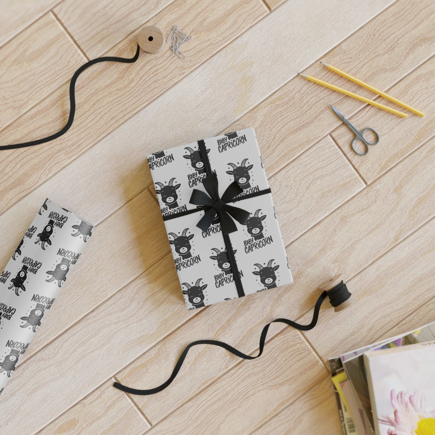 ♑ Baby Capricorn Wrapping Paper | The Enchanted Wrap™ Collection ♡