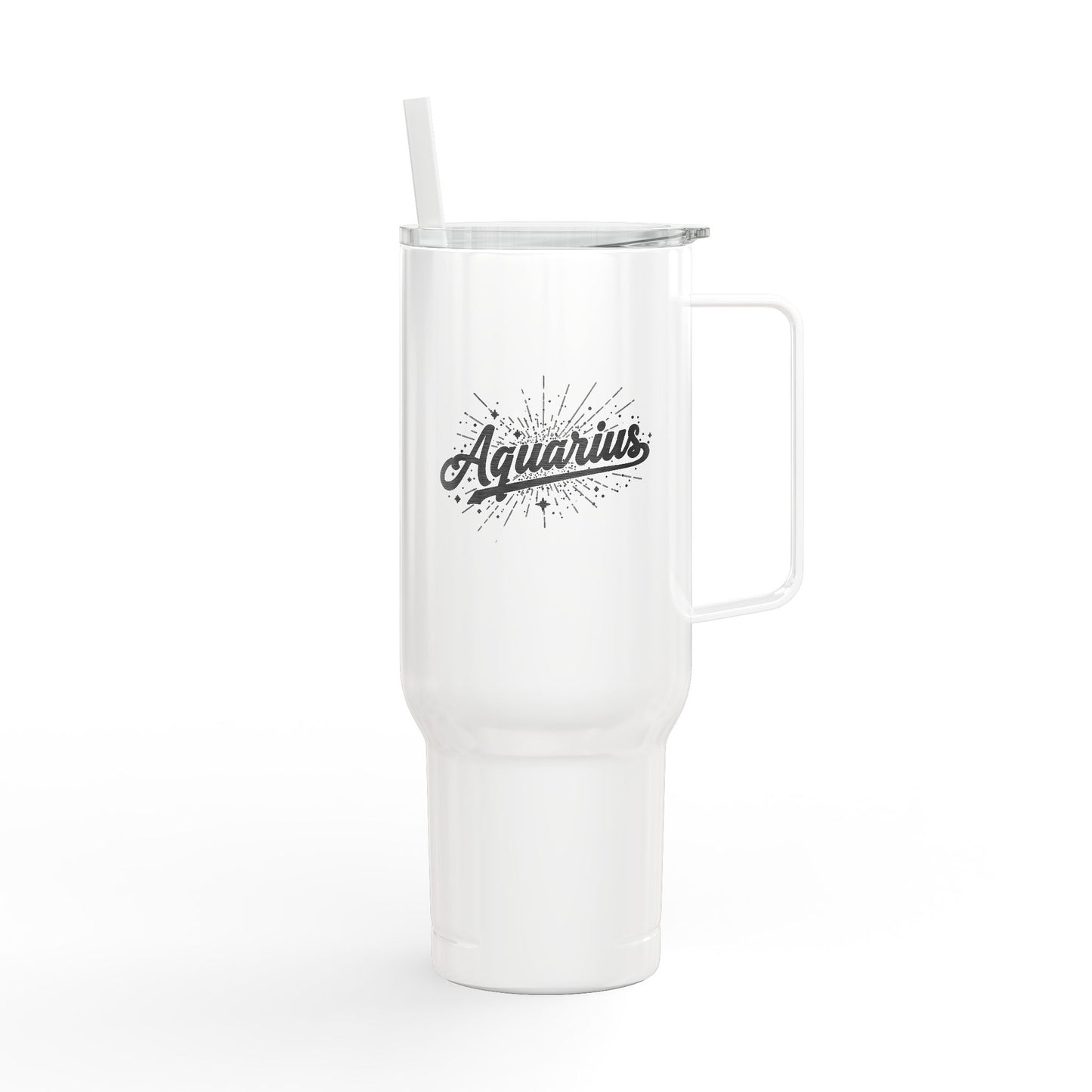 Cosmic Aquarius Signatures ✨ 40oz Engraved Zodiac Tumbler