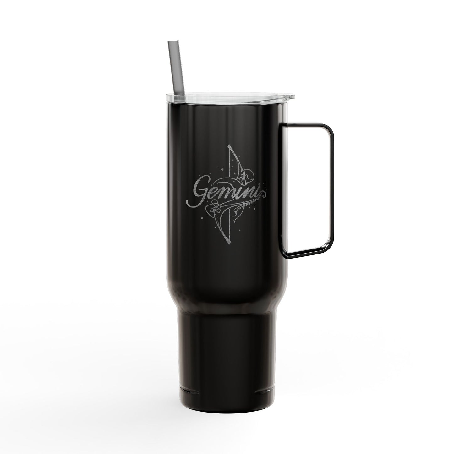 Cosmic Gemini Signatures ✨ 40oz Engraved Zodiac Tumbler