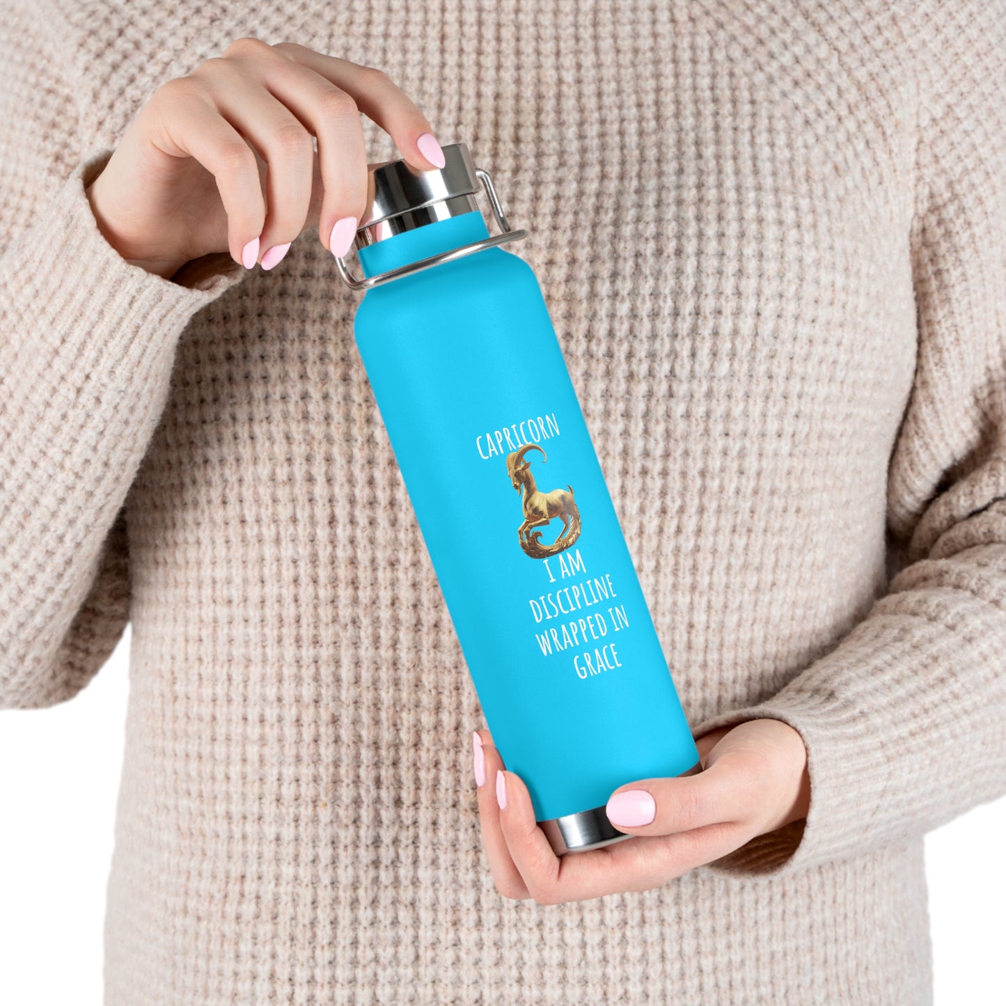 ✨🔮 Enchanted Capricorn Copper Insulated Bottle – 22oz of Temperature Magic! 🔮✨
