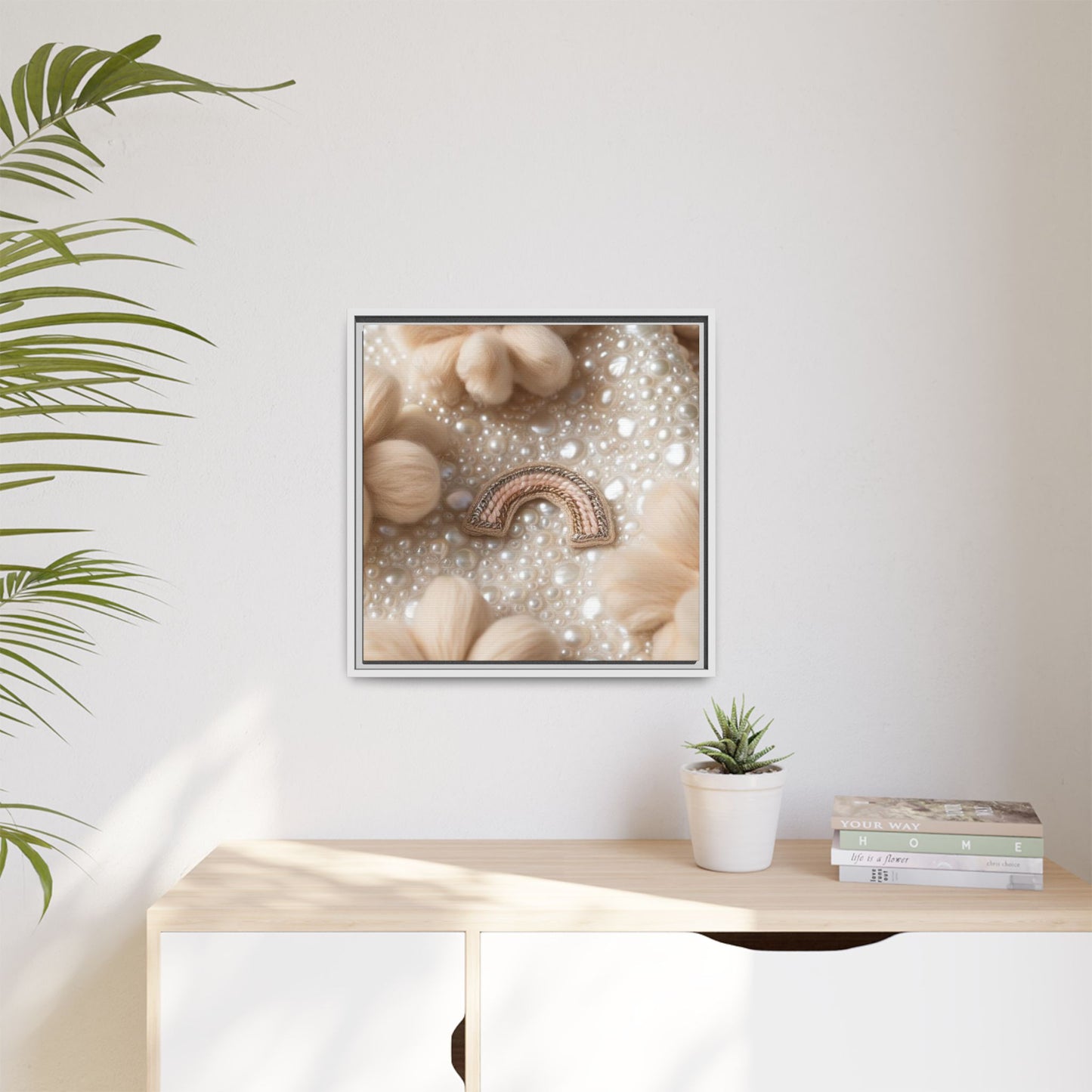 ✨ Sweet Dreams White Frame Nursery Canvas ✨  Soft, Sweet, & Magical Baby Wall Art 👶🤍