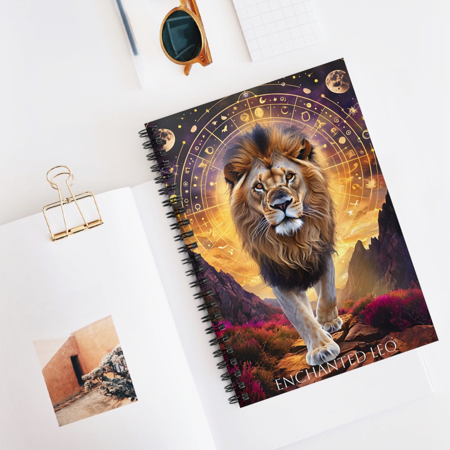 🦁✨ Enchanted Leo Zodiac Journal – A Radiant Notebook for Bold Hearts & Visionary Leaders ♌📖