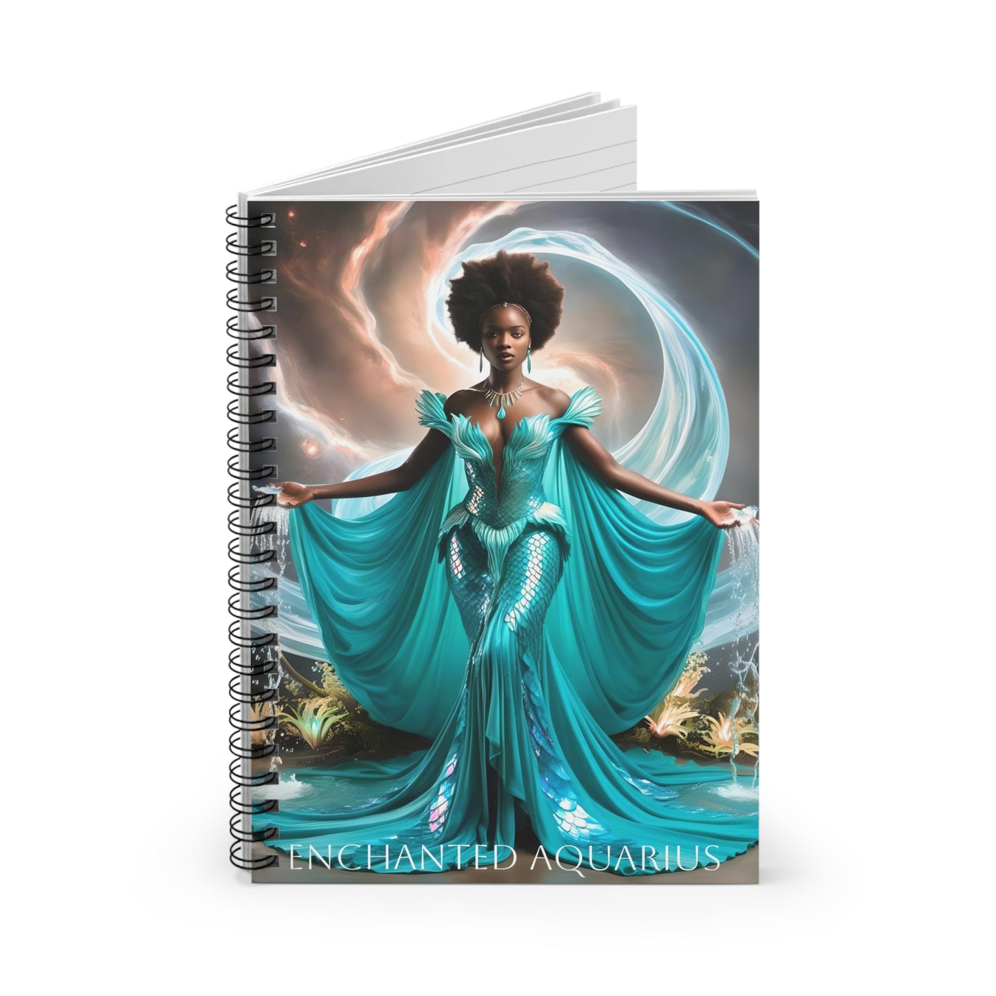 ⚡🌌 Enchanted Aquarius Zodiac Journal – A Visionary Spiral Notebook for Cosmic Dreamers & Innovators ♒📖