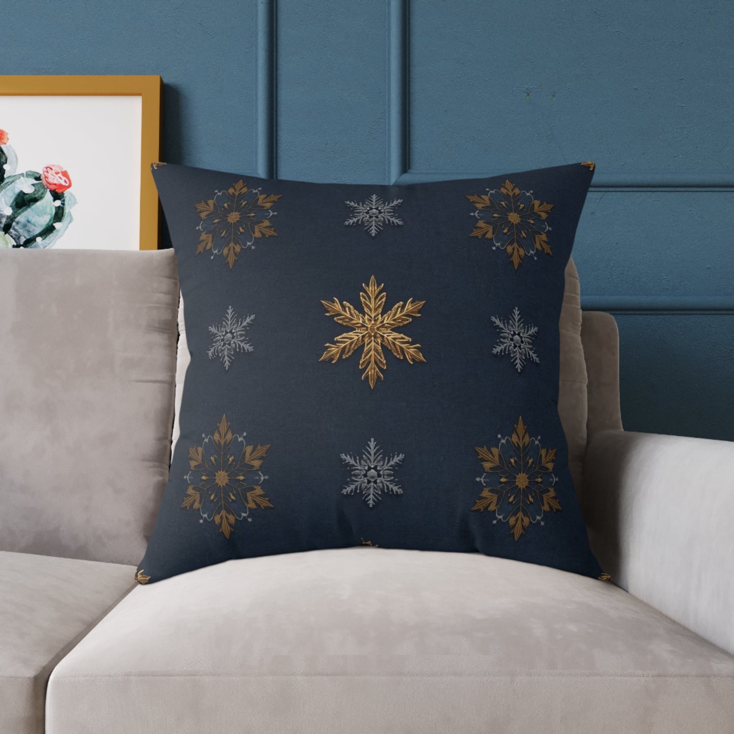 ❄️✨ Enchanted Winter Pillow – Cozy Magic for the Season ⛄🕯️