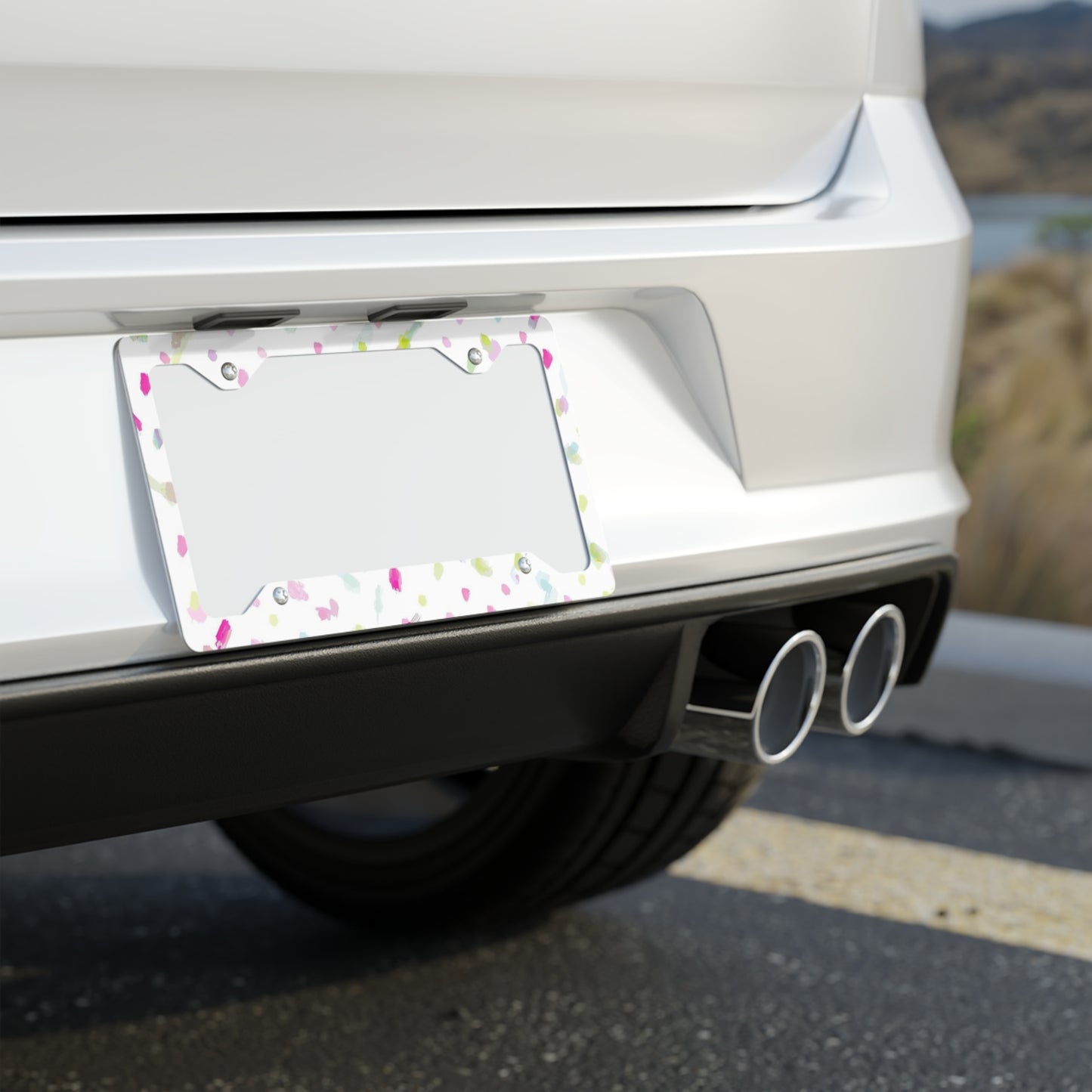 ✨🚗 The Enchanted Drive: Glossed Glory License Plate Frame – Luxury Custom Metal Accent 💎🌙