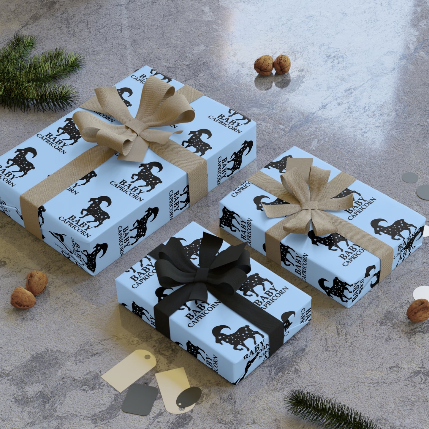 ♑ Baby Capricorn Wrapping Paper | The Enchanted Wrap™ Collection ♡