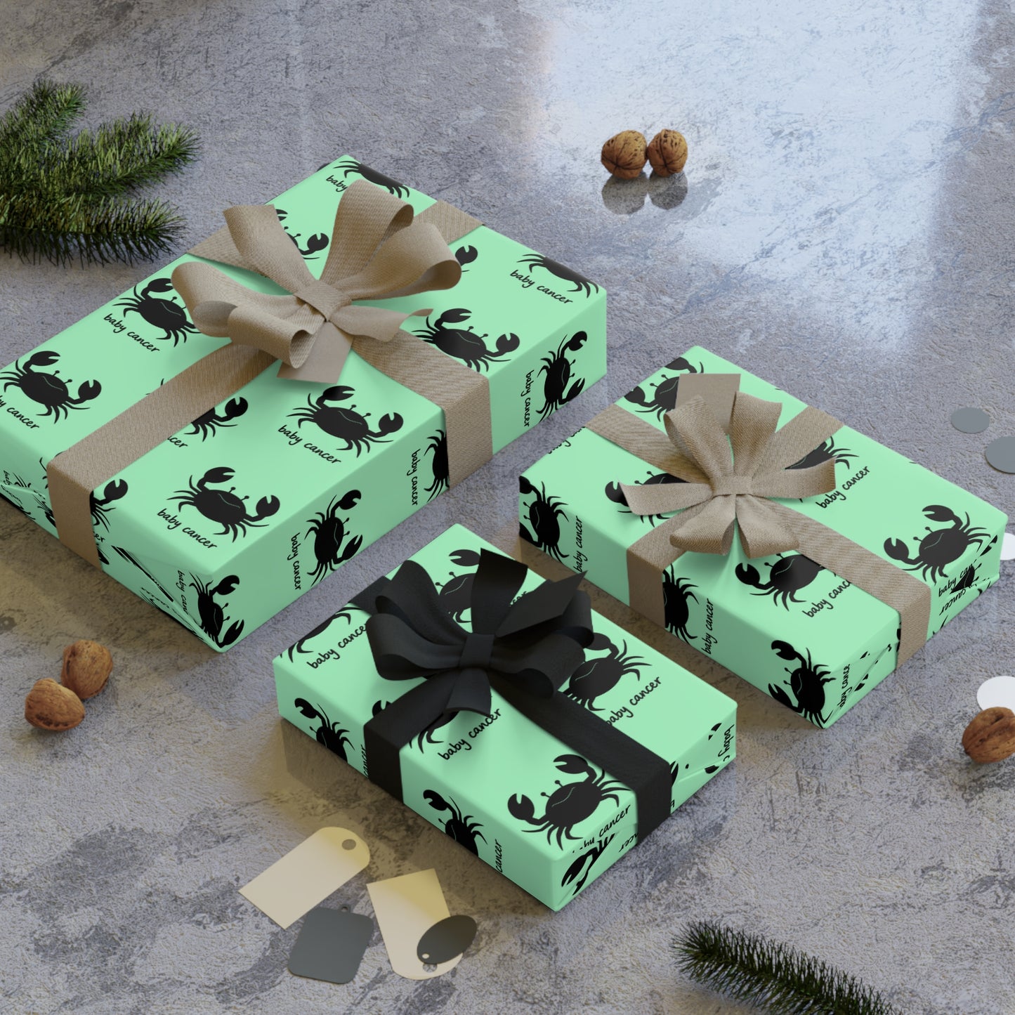 ♋ Baby Cancer Wrapping Paper | The Enchanted Wrap™ Collection ♡
