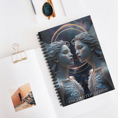 🌟✨ Enchanted Gemini Zodiac Journal – A Dual-Thoughts Notebook for Curious Minds & Adventurous Spirits ♊📖