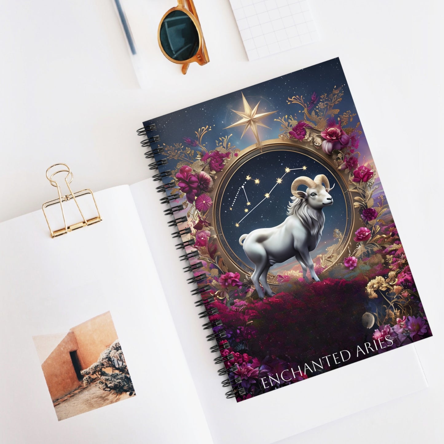 🔥🌟 Enchanted Aries Zodiac Journal – A Spirited Notebook for Bold Dreamers & Trailblazers ♈📖